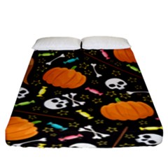 Halloween Pattern 3 Fitted Sheet (king Size) by designsbymallika