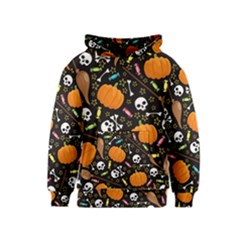 Halloween Pattern 3 Kids  Pullover Hoodie by designsbymallika