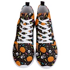 Halloween Pattern 3 Men s Lightweight High Top Sneakers by designsbymallika