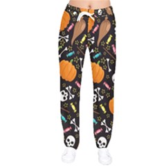 Halloween Pattern 3 Women Velvet Drawstring Pants