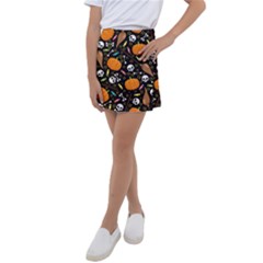 Halloween Pattern 3 Kids  Tennis Skirt by designsbymallika