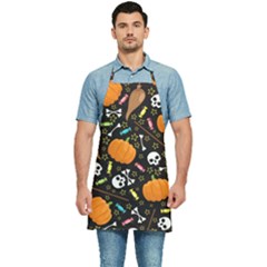 Halloween Pattern 3 Kitchen Apron by designsbymallika