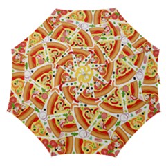 Pizza Love Straight Umbrellas by designsbymallika