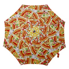 Pizza Love Hook Handle Umbrellas (small) by designsbymallika