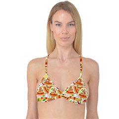 Pizza Love Reversible Tri Bikini Top by designsbymallika