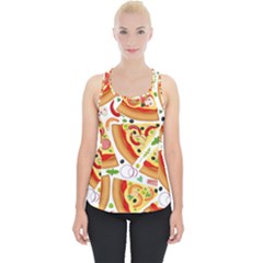 Pizza Love Piece Up Tank Top by designsbymallika