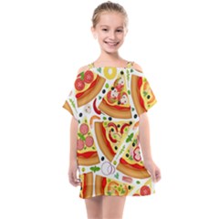 Pizza Love Kids  One Piece Chiffon Dress by designsbymallika