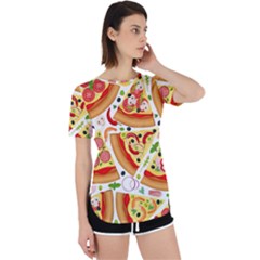 Pizza Love Perpetual Short Sleeve T-shirt by designsbymallika