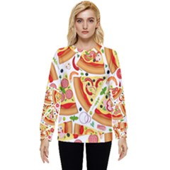 Pizza Love Hidden Pocket Sweatshirt by designsbymallika