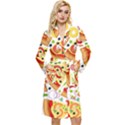 Pizza Love Long Sleeve Velour Robe View1