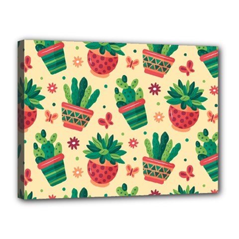 Cactus Love 5 Canvas 16  X 12  (stretched) by designsbymallika