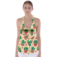 Cactus Love 5 Babydoll Tankini Top by designsbymallika