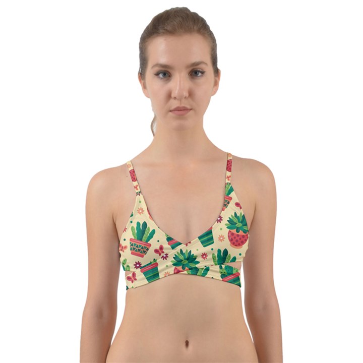 Cactus Love 5 Wrap Around Bikini Top