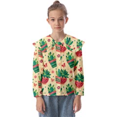 Cactus Love 5 Kids  Peter Pan Collar Blouse by designsbymallika