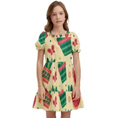 Cactus Love 5 Kids  Puff Sleeved Dress by designsbymallika