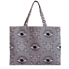 Eye Pattern Zipper Mini Tote Bag by designsbymallika