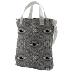 Eye Pattern Canvas Messenger Bag by designsbymallika