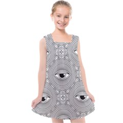 Eye Pattern Kids  Cross Back Dress by designsbymallika