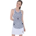 Eye Pattern Racer Back Mesh Tank Top View1