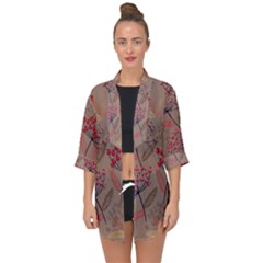 Cherry Love Open Front Chiffon Kimono by designsbymallika