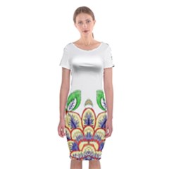 Im Fourth Dimension Colour 6 Classic Short Sleeve Midi Dress by imanmulyana