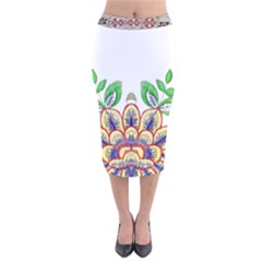 Im Fourth Dimension Colour 6 Velvet Midi Pencil Skirt by imanmulyana