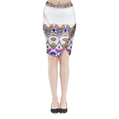 Im Fourth Dimension Colour 8 Midi Wrap Pencil Skirt by imanmulyana