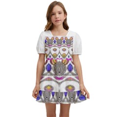 Im Fourth Dimension Colour 8 Kids  Short Sleeve Dolly Dress