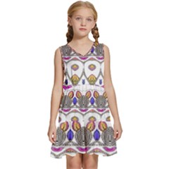 Im Fourth Dimension Colour 8 Kids  Sleeveless Tiered Mini Dress by imanmulyana