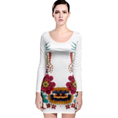 IM Fourth Dimension Colour 12 Long Sleeve Bodycon Dress