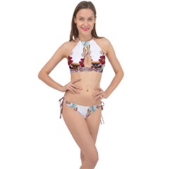 IM Fourth Dimension Colour 12 Cross Front Halter Bikini Set