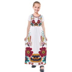 IM Fourth Dimension Colour 12 Kids  Short Sleeve Maxi Dress