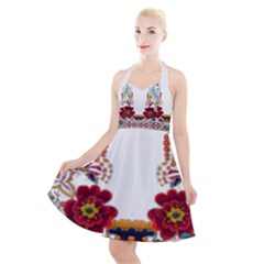 IM Fourth Dimension Colour 12 Halter Party Swing Dress 