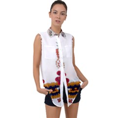 IM Fourth Dimension Colour 12 Sleeveless Chiffon Button Shirt