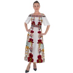 IM Fourth Dimension Colour 12 Shoulder Straps Boho Maxi Dress 