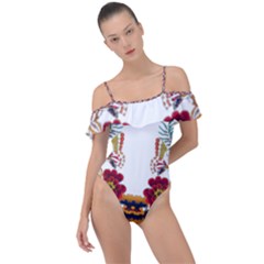 IM Fourth Dimension Colour 12 Frill Detail One Piece Swimsuit