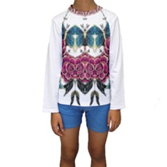 Im Fourth Dimension Colour 14 Kids  Long Sleeve Swimwear