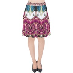 Im Fourth Dimension Colour 14 Velvet High Waist Skirt