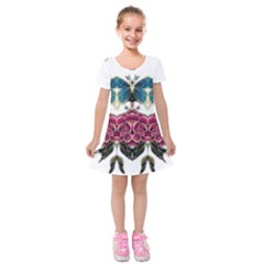 Im Fourth Dimension Colour 14 Kids  Short Sleeve Velvet Dress by imanmulyana