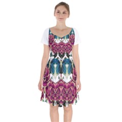 Im Fourth Dimension Colour 14 Short Sleeve Bardot Dress