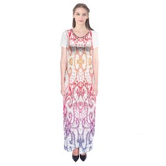 Im Fourth Dimension Colour 15 Short Sleeve Maxi Dress by imanmulyana