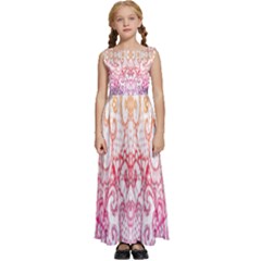 Im Fourth Dimension Colour 15 Kids  Satin Sleeveless Maxi Dress