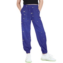 Gold-blue Kids  Elastic Waist Pants by nate14shop