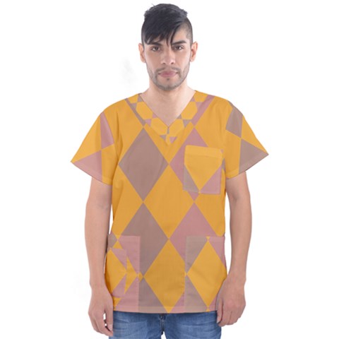 Pattern Box Men s V-neck Scrub Top by nate14shop