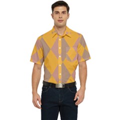 Pattern Box Men s Short Sleeve Pocket Shirt  by nate14shop