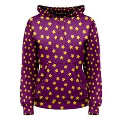 Stars,yellow Purple Women s Pullover Hoodie by nate14shop