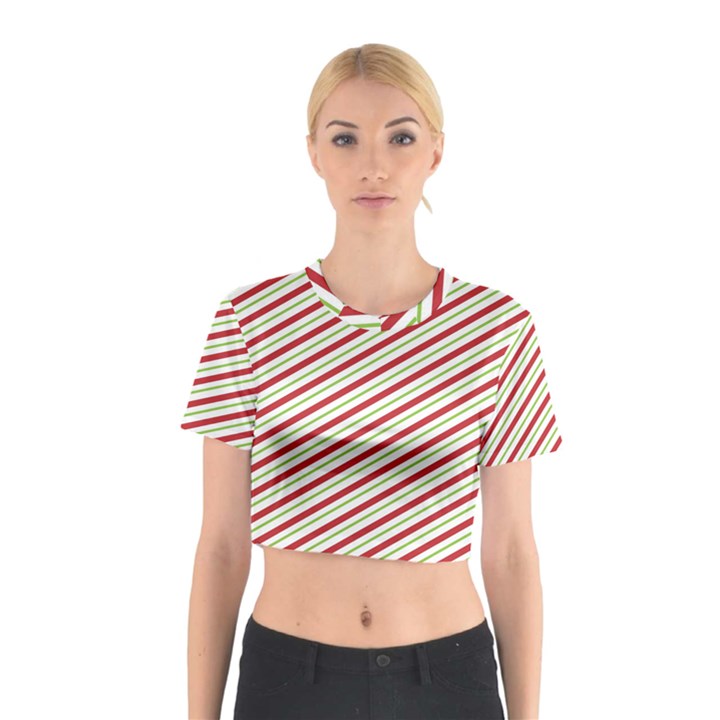 Stripes Cotton Crop Top