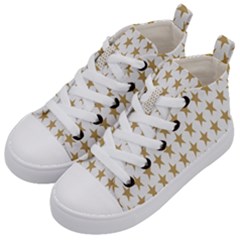 Gold Stars Kids  Mid-top Canvas Sneakers by nate14shop