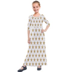 Gold Stars Kids  Quarter Sleeve Maxi Dress by nate14shop