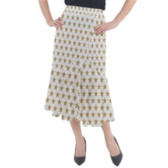 Gold Stars Midi Mermaid Skirt by nate14shop